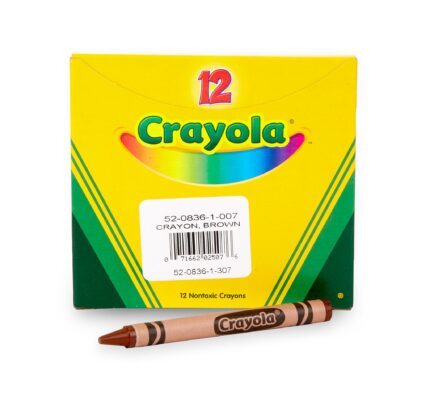 Crayola 12 Ct Bulk Crayons, Regular Size - Brown