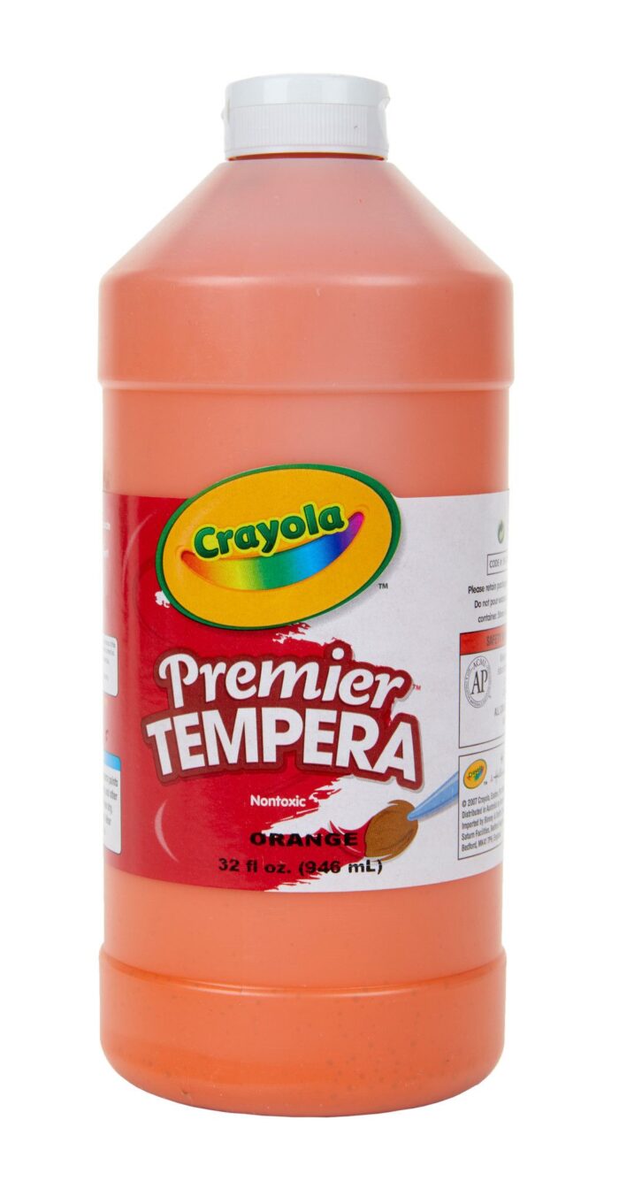Crayola 32 Oz Premier Tempera Paint - Orange - Image 1