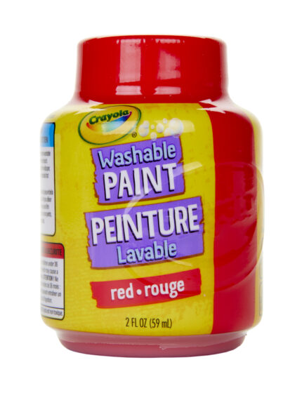 Crayola 2Oz Wh Paint Single,Red,S/Band,12Pk