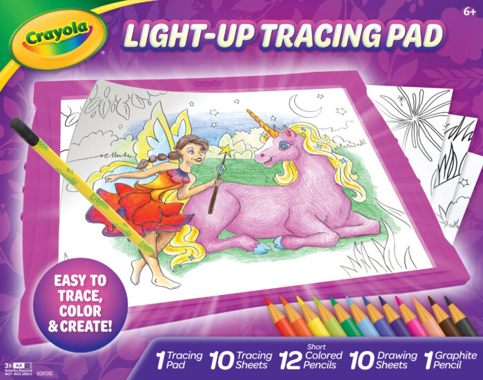 Crayola Light Up Trcg Pad,Girl/Pink,4Pk - Image 1