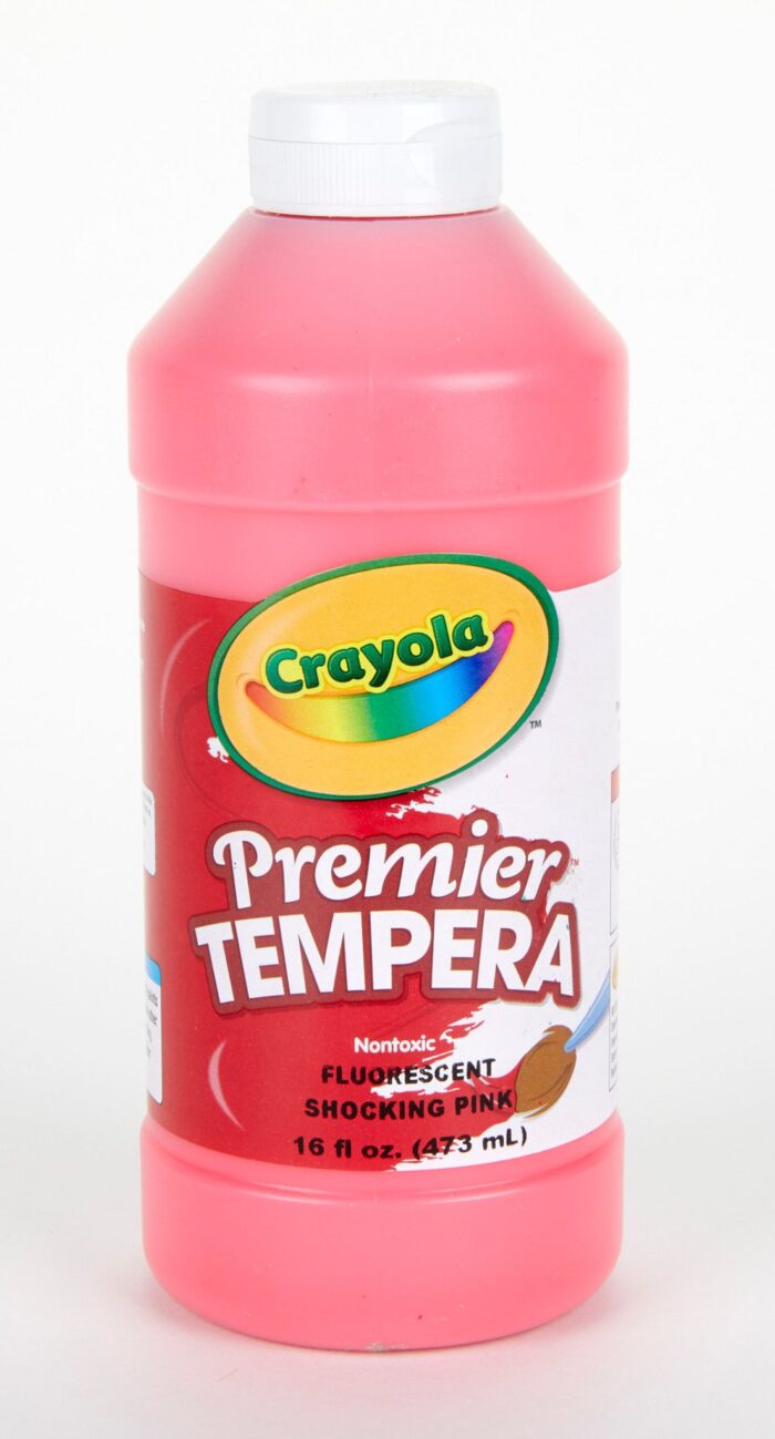 Crayola Premier Fluorescent Tempera Paint, 16.Oz. - Fluorescent Shocking Pink - Image 1