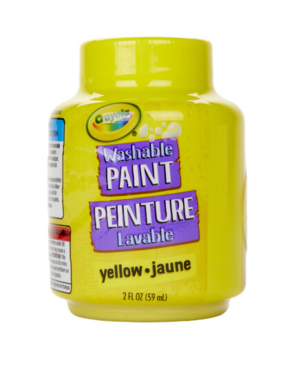 Crayola 2Oz Wh Paint Single,Yellow,S/Band,12Pk