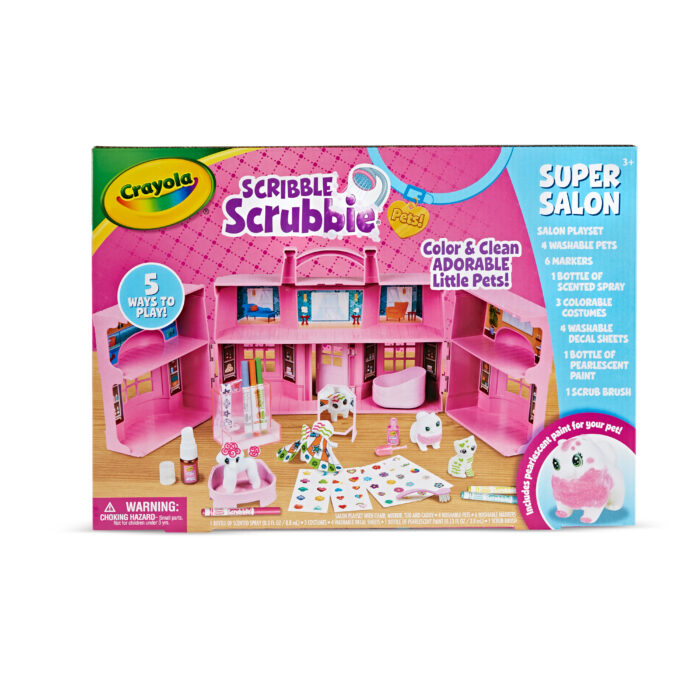 Crayola Scribble Scrubbie Pets Super Salon,3Pk - Image 1