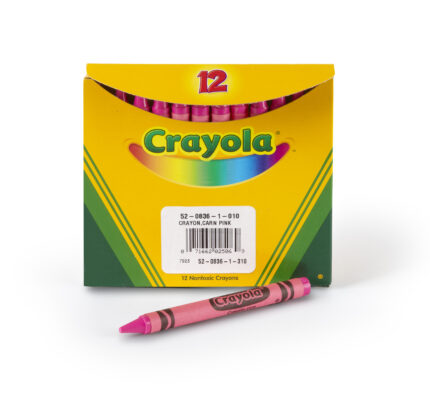 Crayola 12 Ct Bulk Crayons, Regular Size - Carnation Pink