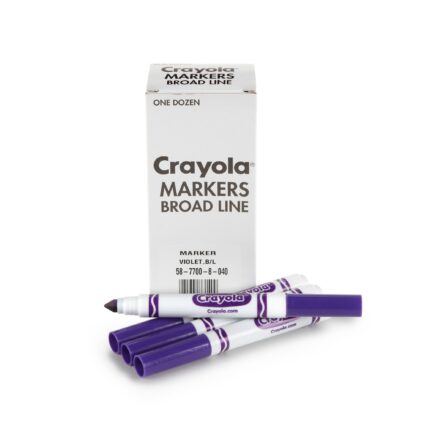 Crayola 12 Ct Bulk Markers, Conical Tip - Violet (Purple)