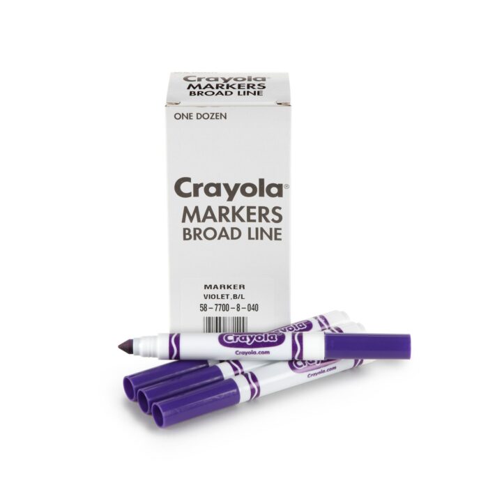 Crayola 12 Ct Bulk Markers, Conical Tip - Violet (Purple) - Image 1