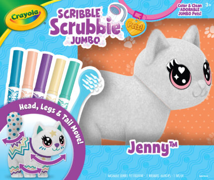 Crayola Scribble Scrubbies,Jumbo Pet,Cat,4Pk