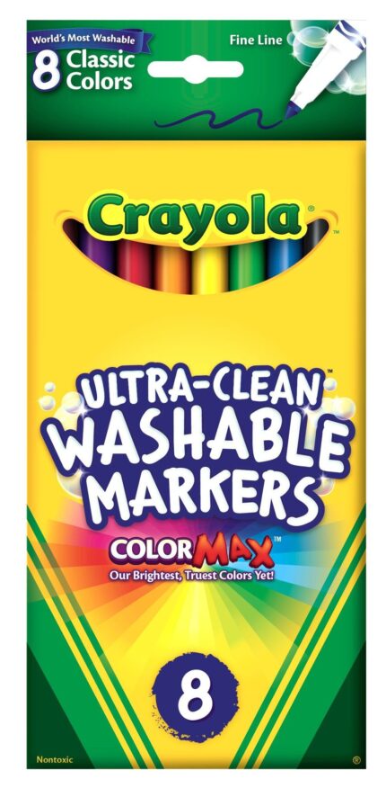 Crayola Mkr 8Ct F/L Wash Classic