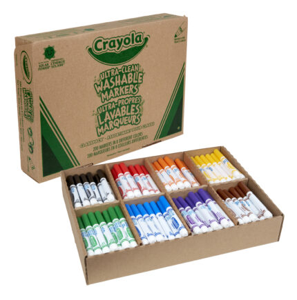 Crayola Clsspk,Mkr,Bl,Classic,Wh/Uc,200Ct