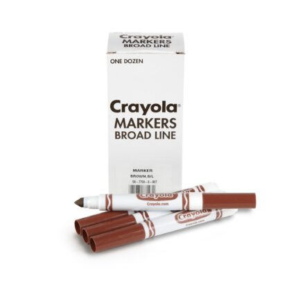 Crayola 12 Ct Bulk Markers, Conical Tip - Brown