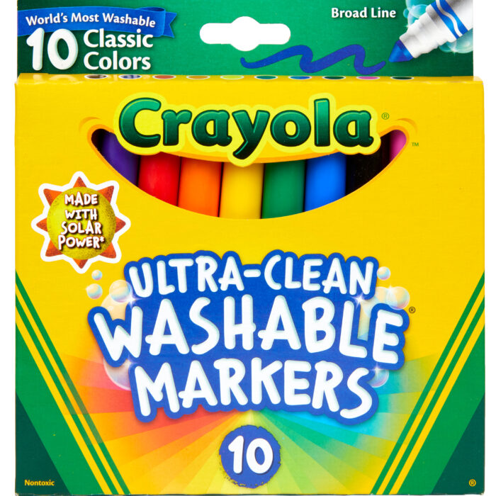 Crayola Mkr,10Ct Bl Classic Uc/Wh,24Pk,Cmax - Image 1