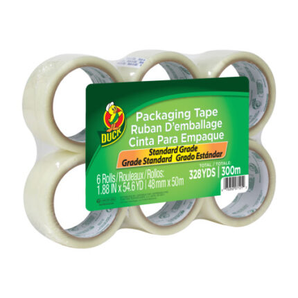 ^ Duck Brand Standard Packing Tape - Clear, 6 Pk, 1.88 In. X 54.6 Yd.