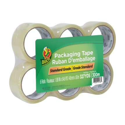 ^ Duck Brand Standard Packaging Tape - Clear, 6 Pk, 1.88 In. X 54.6 Yd.