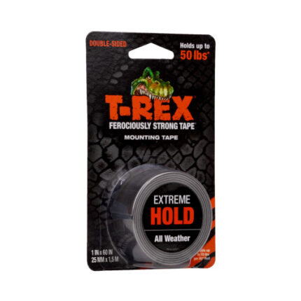 T-Rex Extreme Hold Mounting Tape - Black, 1 In. X 60 In.