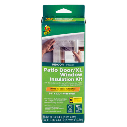 Duck Brand Rolled Shrink Film Window Insulation Kit - Clear, Xl/Patio Window, 84 In. X 120 In.