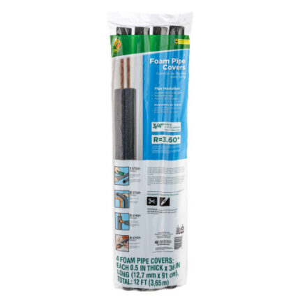 Duck Brand Foam Pipe Cover - 12 Ft. Long (Fits .75 In. Pipes)