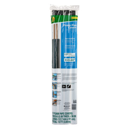 Duck? Brand Foam Pipe Cover - 12 Ft. Long (Fits .5 In. Pipes)