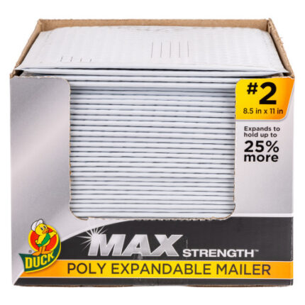 Duck Brand #2 Gusseted Poly Bubble Mailer - White, 8.5 In. X 11 In.